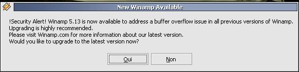 OH? Mise à jour de Winamp !