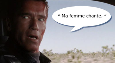 Arnold a dit : Ma femme chante